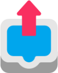 outbox tray emoji