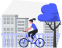 Outdoor cycling illustration