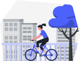 Outdoor cycling illustration