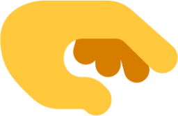 palm down hand default emoji