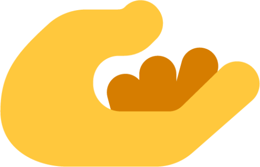 palm up hand default emoji