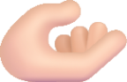 palm up hand light emoji