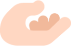palm up hand light emoji