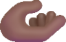 palm up hand medium dark emoji
