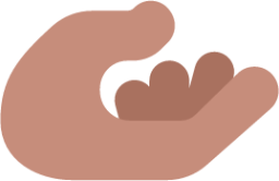 palm up hand medium emoji