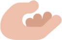 palm up hand medium light emoji