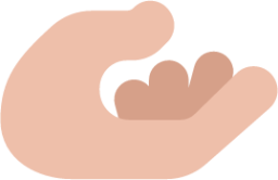 palm up hand medium light emoji