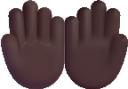 palms up together dark emoji