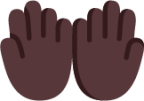 palms up together dark emoji