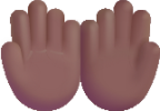 palms up together medium dark emoji