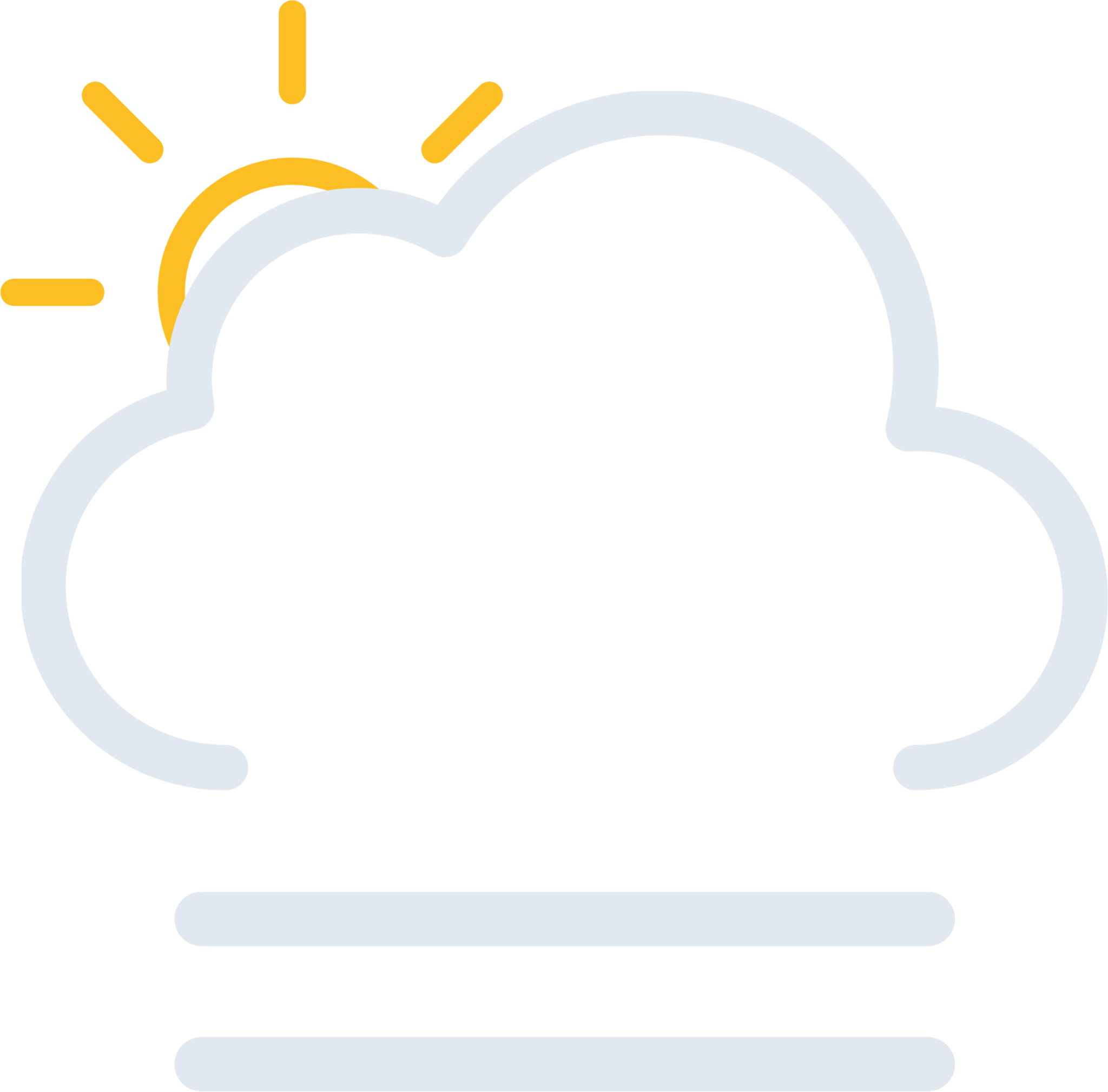 partly cloudy day fog icon