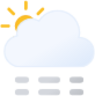 partly cloudy day haze icon