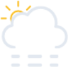 partly cloudy day haze icon