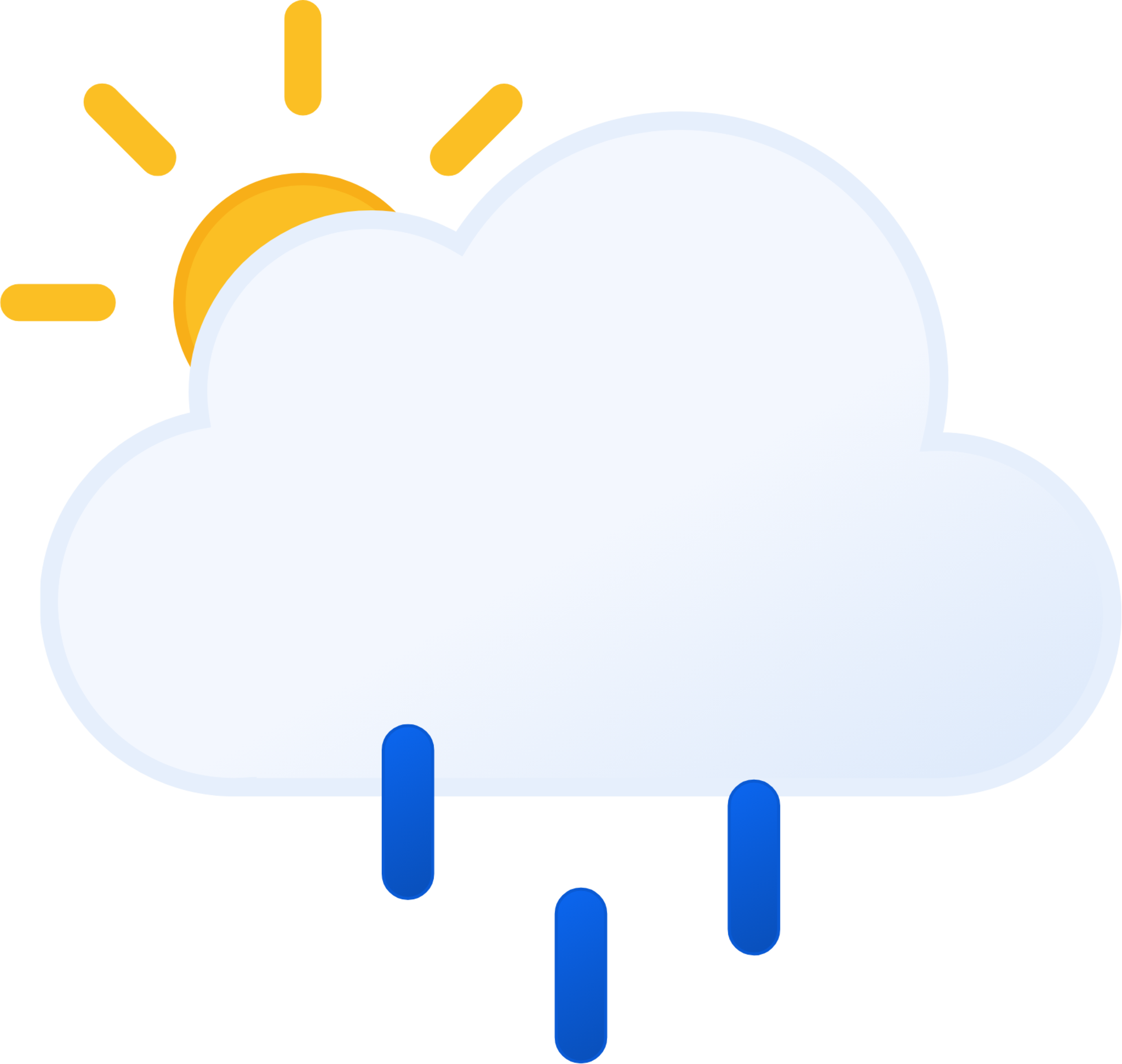 partly cloudy day rain icon