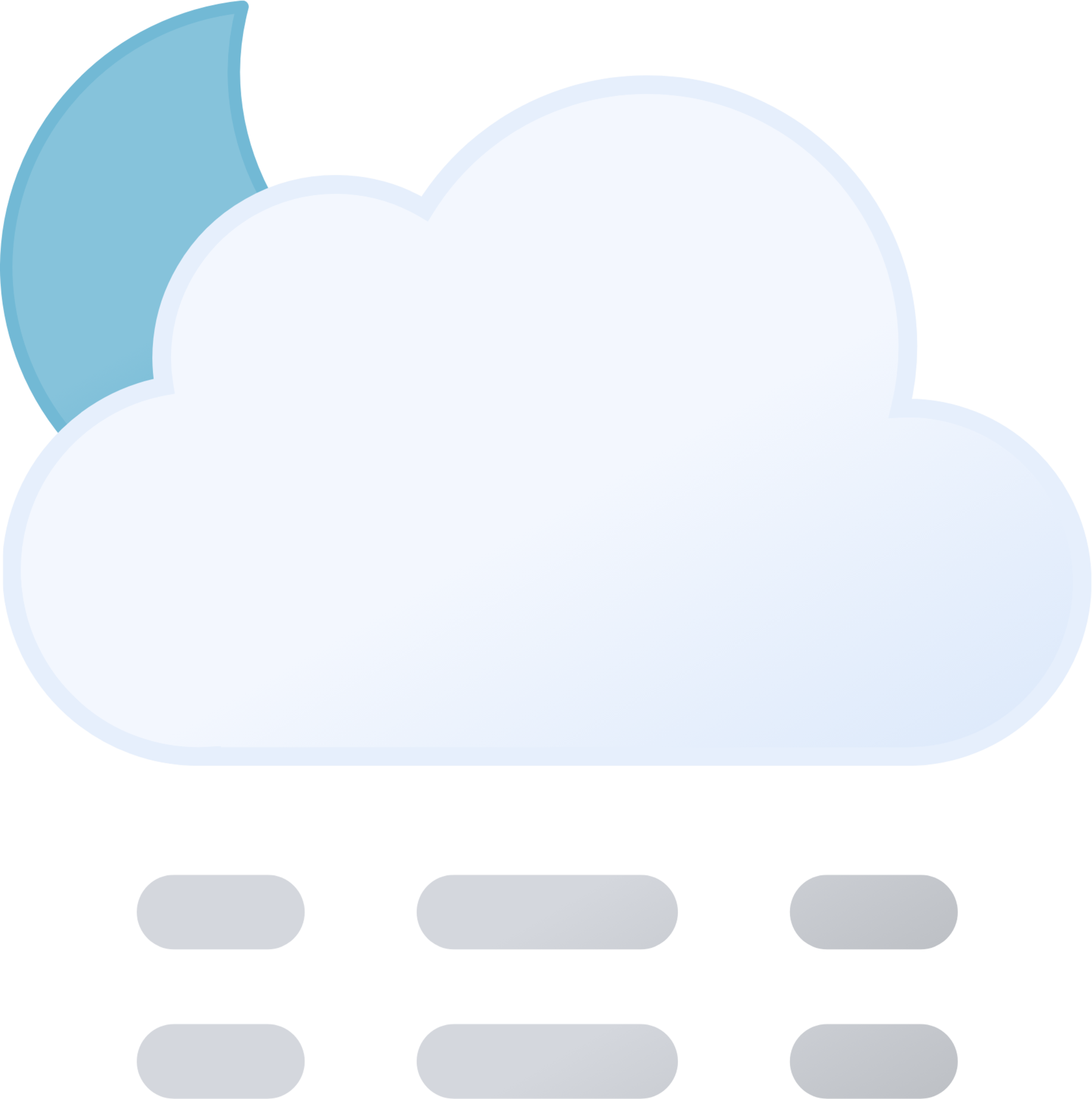 partly cloudy night haze icon