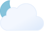 partly cloudy night icon