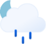 partly cloudy night rain icon