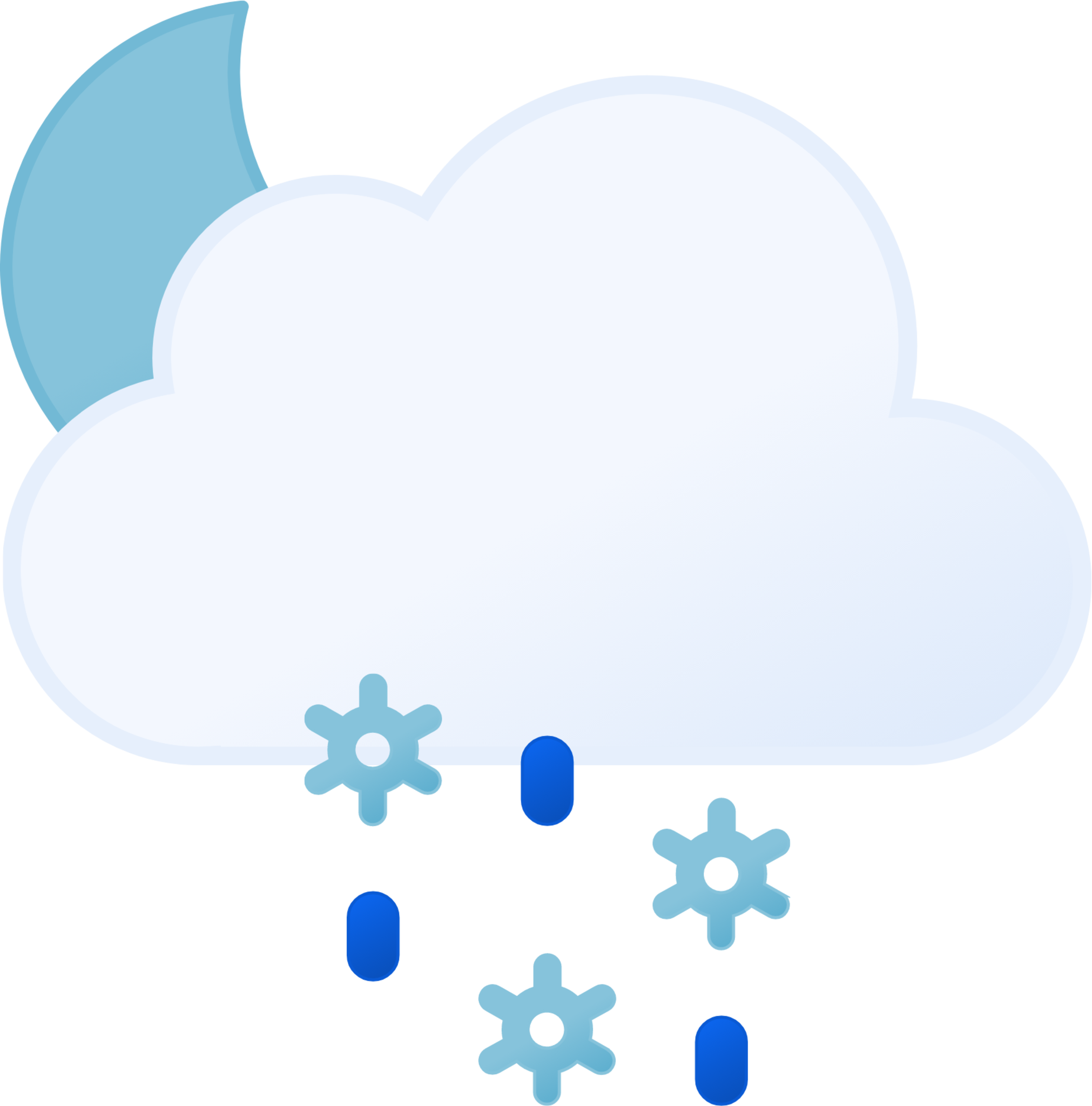 partly cloudy night sleet icon