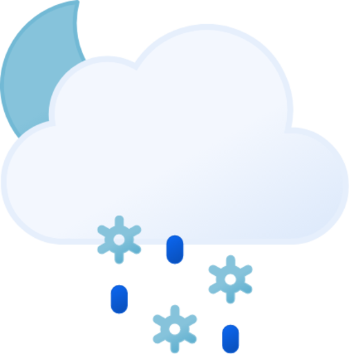 partly cloudy night sleet icon