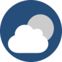 partly cloud night icon