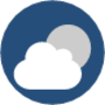 partly cloud night icon