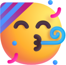 partying face emoji