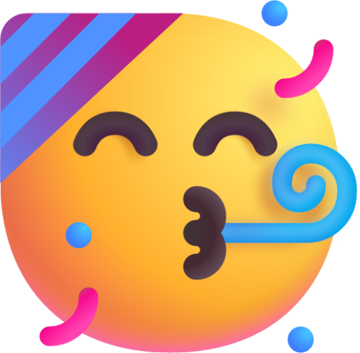 partying face emoji