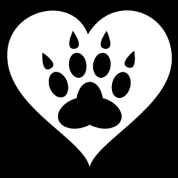paw heart icon