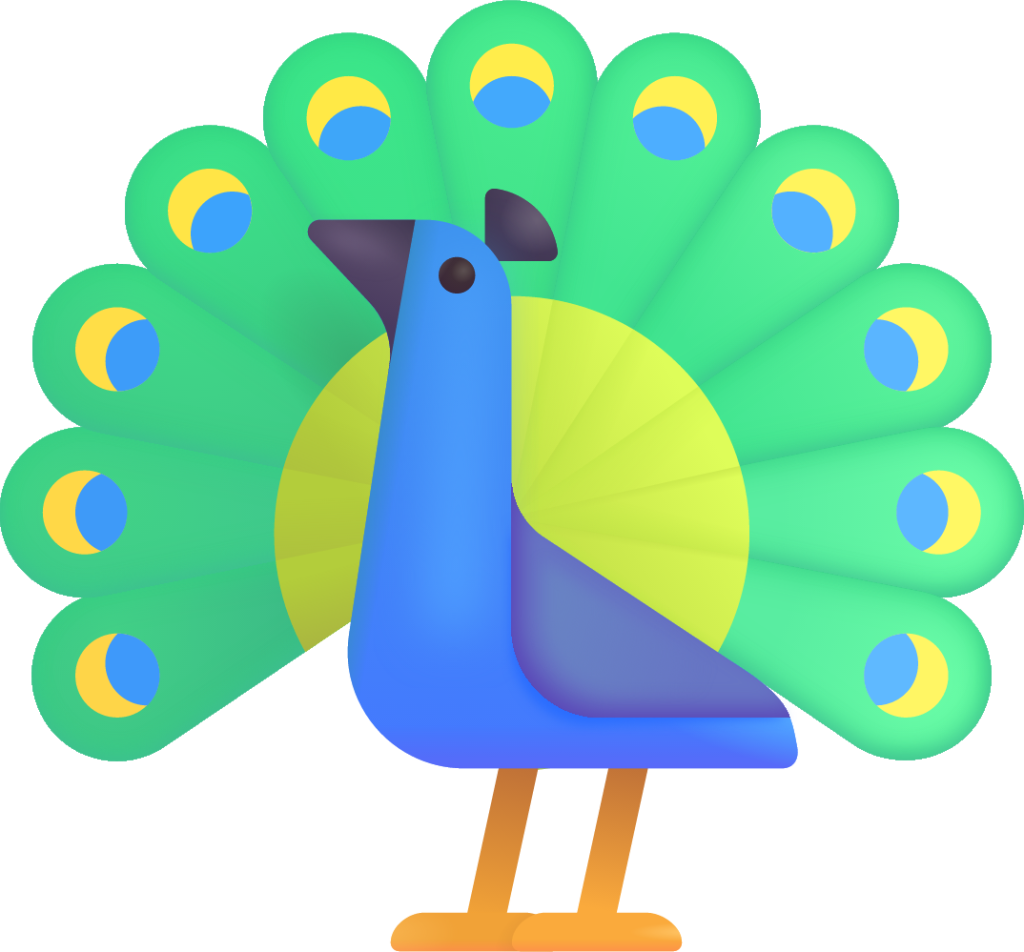 peacock emoji