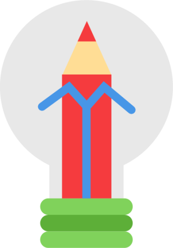 pencil bulb icon