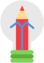 pencil bulb icon