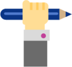 pencil hand icon