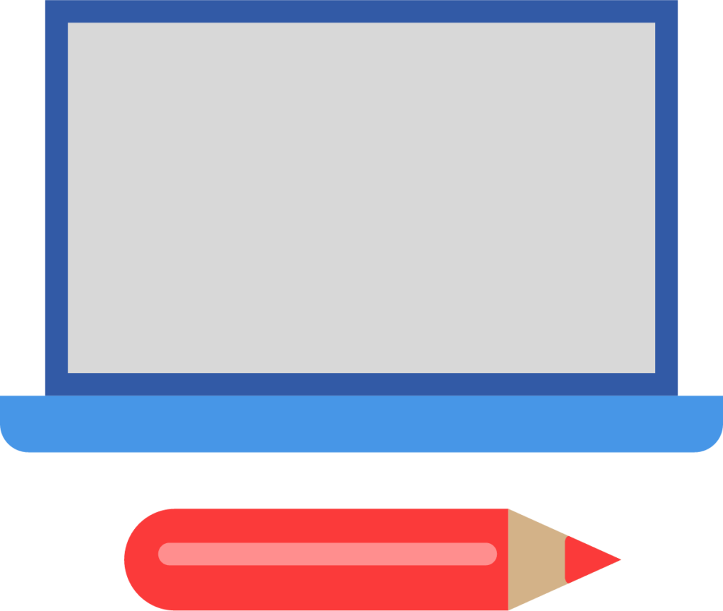 pencil laptop icon