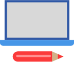 pencil laptop icon