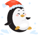 Penguin animal cute christmas cartoon bird illustration