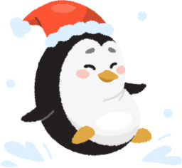 Penguin animal cute christmas cartoon bird illustration