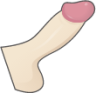 penis (white) emoji