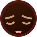 pensive (black) emoji