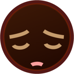 pensive (black) emoji