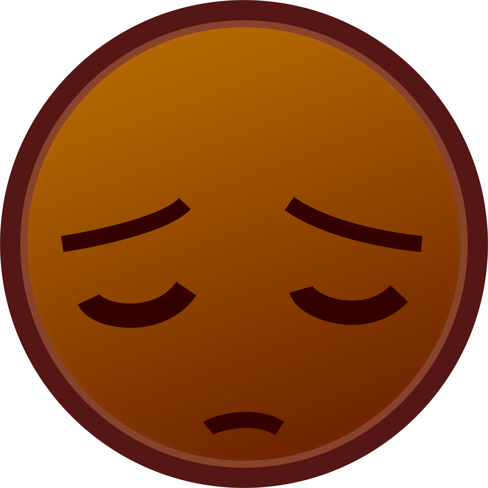 pensive (brown) emoji