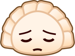 pensive (dumpling) emoji
