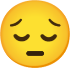 pensive face emoji