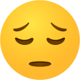 Pensive face emoji emoji