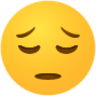 Pensive face emoji emoji