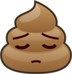 pensive (poop) emoji