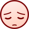 pensive (white) emoji