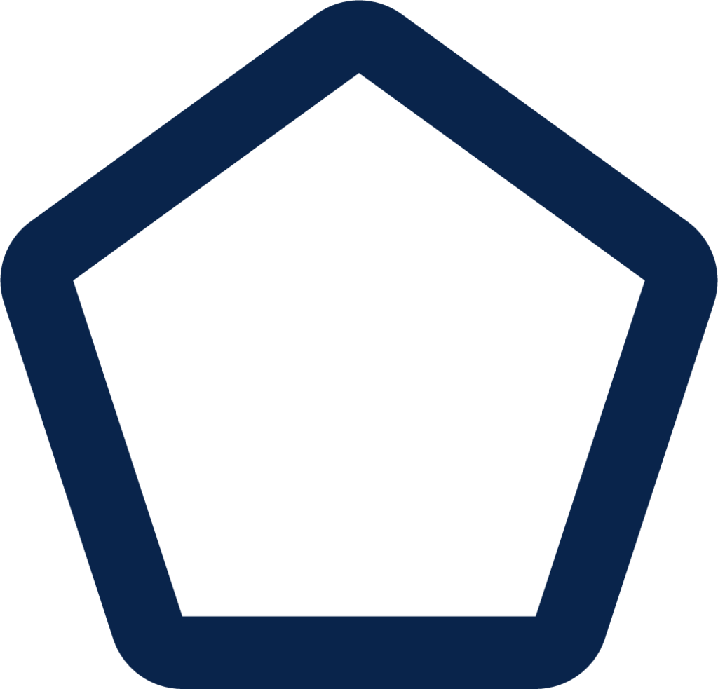 pentagon line shape icon