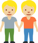 people holding hands: medium-light skin tone emoji