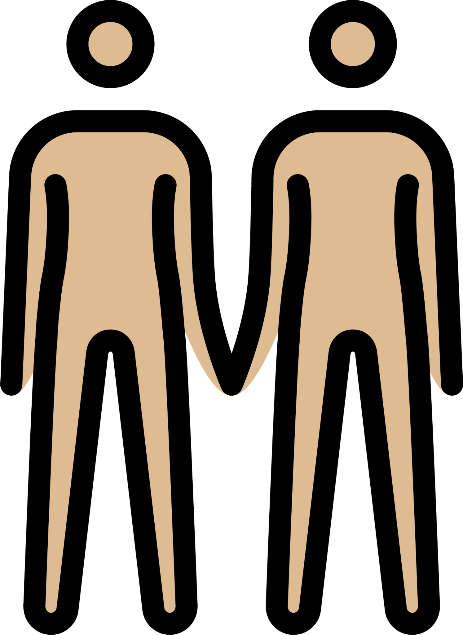 people holding hands: medium-light skin tone emoji