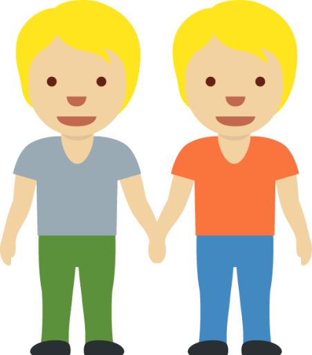 people holding hands: medium-light skin tone emoji